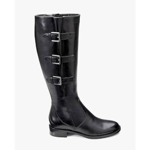 ECCO Hobart Tall Black Leather Riding Boot Size 38